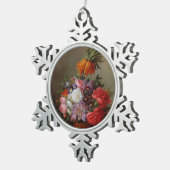 Cornelis Johannes van Hulsteijn Vase met Flowers Tin Sneeuwvlok Ornament (Rechts)