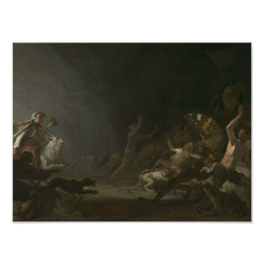 Cornelis Saftleven - A Witches' Sabbat Foto Afdruk (Voorkant)