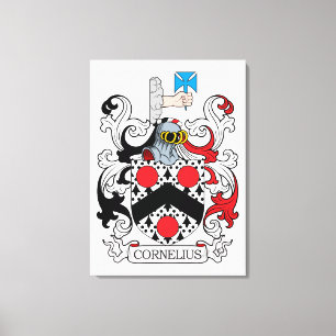 Cornelius Family Crest Canvas Afdruk
