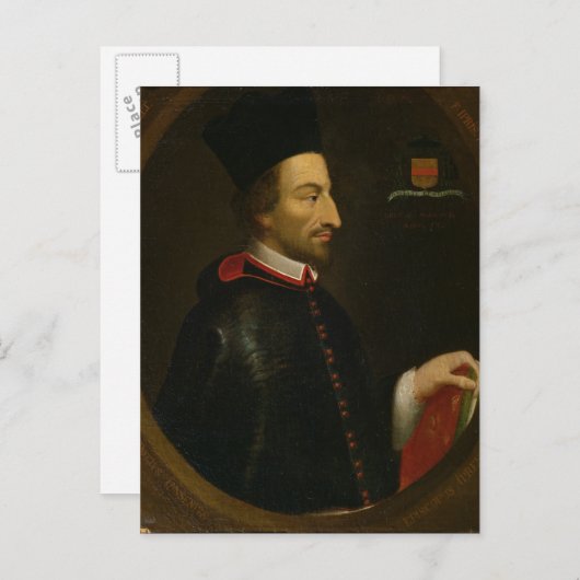 Cornelius Jansen Bishop van Ypres Briefkaart (Voorkant / Achterkant)
