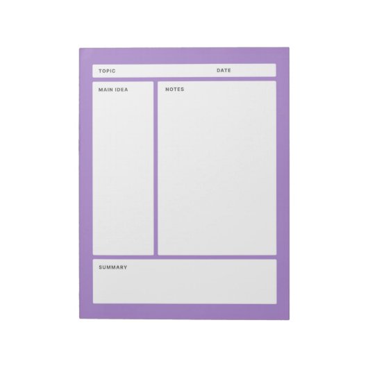 Cornell Notes (gewoon) Notitieblok (Linkerzijde)