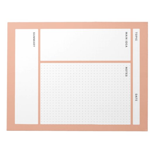 Cornell Notes (punt) Notitieblok (Voorkant)