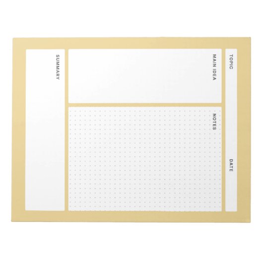 Cornell Notes (punt) Notitieblok (Voorkant)