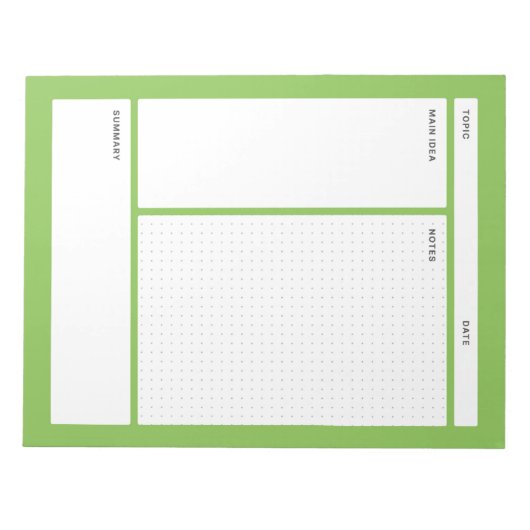 Cornell Notes (punt) Notitieblok (Voorkant)