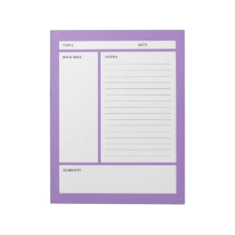Cornell Notes (regel) Notitieblok