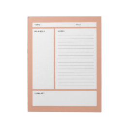 Cornell Notes (regel) Notitieblok