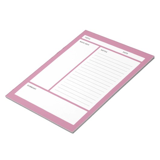 Cornell Notes (regel) Notitieblok (Schuin)