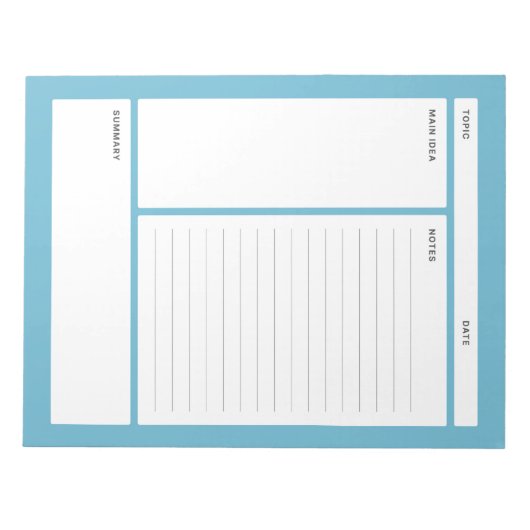 Cornell Notes (regel) Notitieblok (Voorkant)