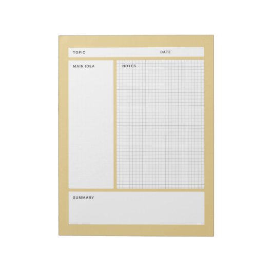 Cornell notities (grafiek) notitieblok (Linkerzijde)