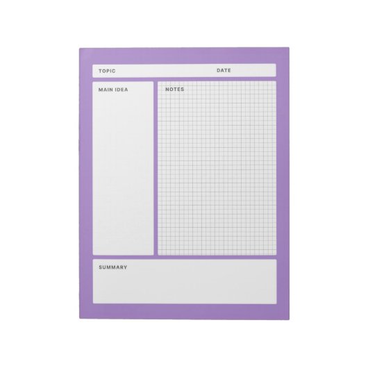 Cornell notities (grafiek) notitieblok (Linkerzijde)