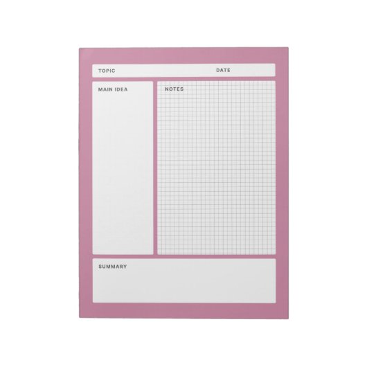 Cornell notities (grafiek) notitieblok (Linkerzijde)