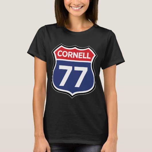 Cornell Route 77 Barton Hall Highway Dead Head Con T-shirt (Voorkant)