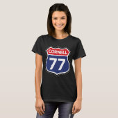 Cornell Route 77 Barton Hall Highway Dead Head Con T-shirt (Voorkant volledig)