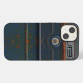 Cornell Rugged Roest Monogram iPhone Hoesje (Achterkant horizontaal)