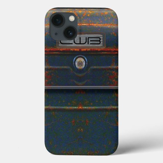 Cornell Rugged Rust Monogram Case-Mate iPhone Case (Achterkant)
