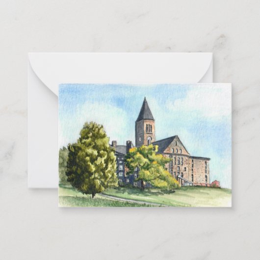 Cornell University Bibliotheek Postkaart-stijl Notitiekaartje (Voorkant)