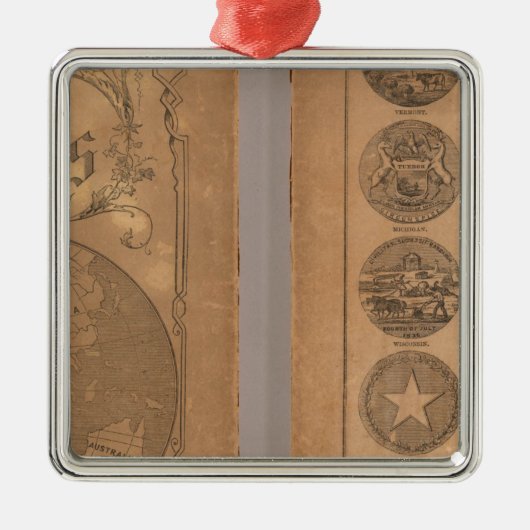 Cornell's metgezelatlas metalen ornament (Voorkant)