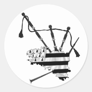 Cornemuse Bretonne Ronde Sticker