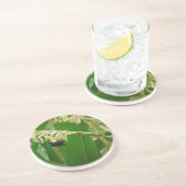 Cornenpollen is een yummie voor de bijen vandaag. zandsteen onderzetter (Zijkant)