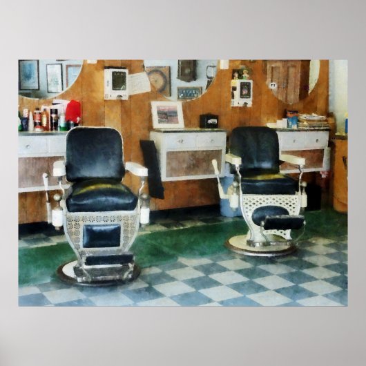 Corner Barber Two Chairs Poster (Voorkant)