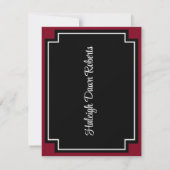 Corner Block Black en Cardinaal Red Afstuderen Kaart (Achterkant)