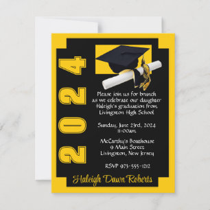 Corner Block Black & Gold Afstuderen Kaart