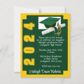 Corner Block Green & Gold Afstuderen Kaart (Voorkant)