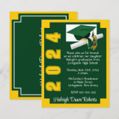 Corner Block Green & Gold Afstuderen Kaart (Voorkant / Achterkant)