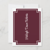 Corner Block Maroon & White Afstuderen Kaart (Achterkant)