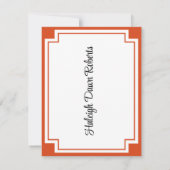 Corner Block Oranje & White Afstuderen Kaart (Achterkant)