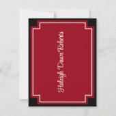 Corner Block Scarlet Red & Black Afstuderen Kaart (Achterkant)