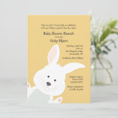 Corner Bunny Uitnodiging (Staand voorkant)