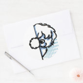 Corner Coton de Tulear Ronde Sticker (Envelop)