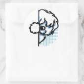 Corner Coton de Tulear Ronde Sticker (Tas)