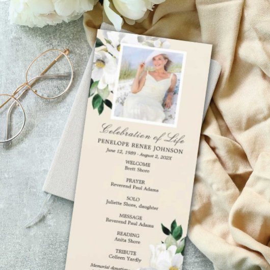 Corner Flowers Celebration of Life Programme Programmakaart