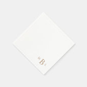 Corner Gold Monogram Simple Cocktail Napkins Servet (Hoek)