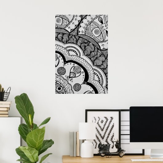 Corner Mandala. Poster (Thuiskantoor)