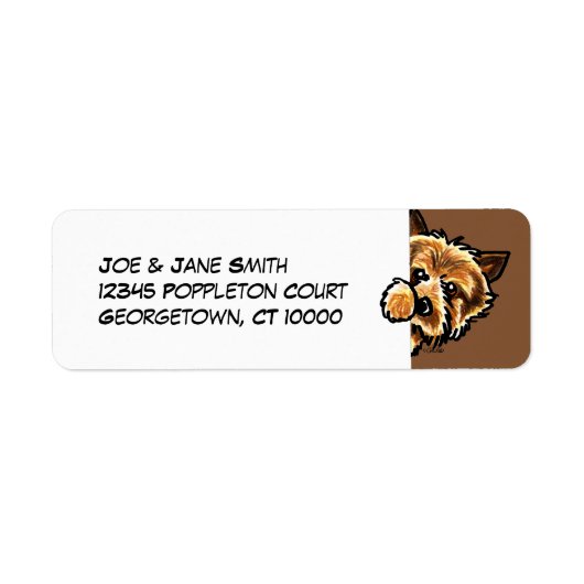 Corner Norwich Terrier Etiket (Voorkant)