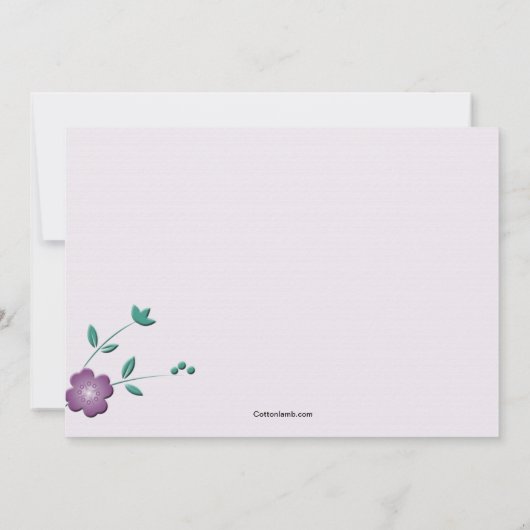 Corner Posies Uitnodiging (Achterkant)