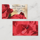 Corner Red Foral Visitekaartje (Voorkant / Achterkant)