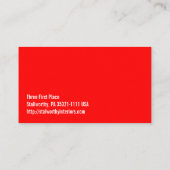 Corner Reds-kaart Visitekaartje (Achterkant)