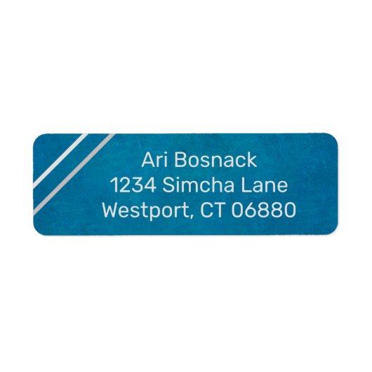Corner Stripe Return Address Labels (Voorkant)