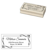 Corner Swirls Lijst retouradres Rubberstempel (Gestempeld)