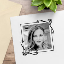 Corner Swirls Square Lijst aangepaste foto