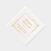 Corner Swirls Square Lijst Verjaardag Folie Servetten (Rechts)