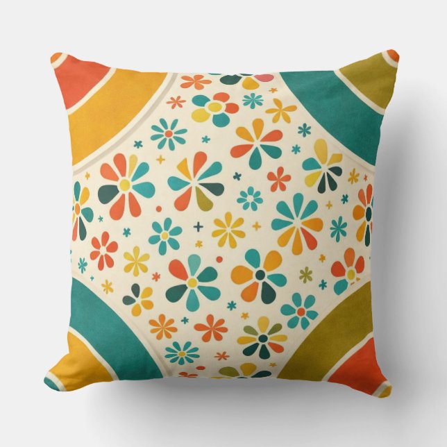 Cornerstone Blossom Mid-Century Kussen (Voorkant)