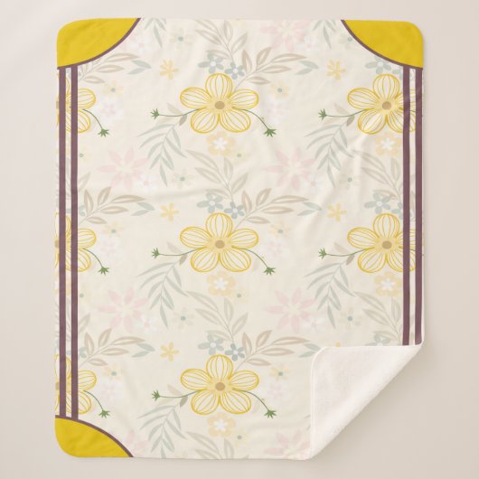 Cornerstone Blossom Olijf Sherpa Deken (Voorkant)