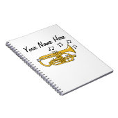 Cornet Brass Muzikant Muziekdocent Custom Notitieboek (Rechterzijde)
