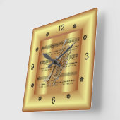 ~ Cornet ~ Curved Sheet Music ~ Gold Background ~ Vierkante Klok (Hoek)
