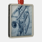 Cornet Metalen Ornament (Rechts)
